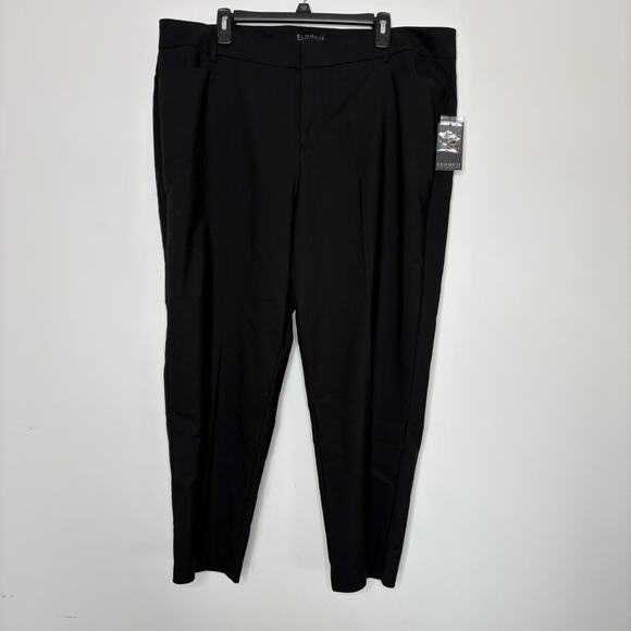 Eloquii Pants High Rise Black Stretch Trousers Plus Size 20S‎ Pockets Career NWT - Picture 3 of 12
